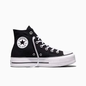 Converse Black & White Platform High Top Sneakers